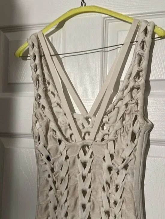 Herve Leger Cream Mini Dress - Picture 8 of 14